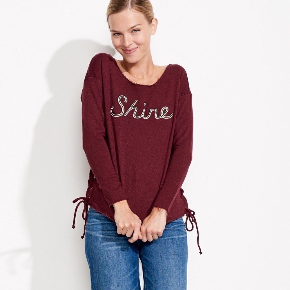 Sundry ‘Shine’ Lace Up Pullover